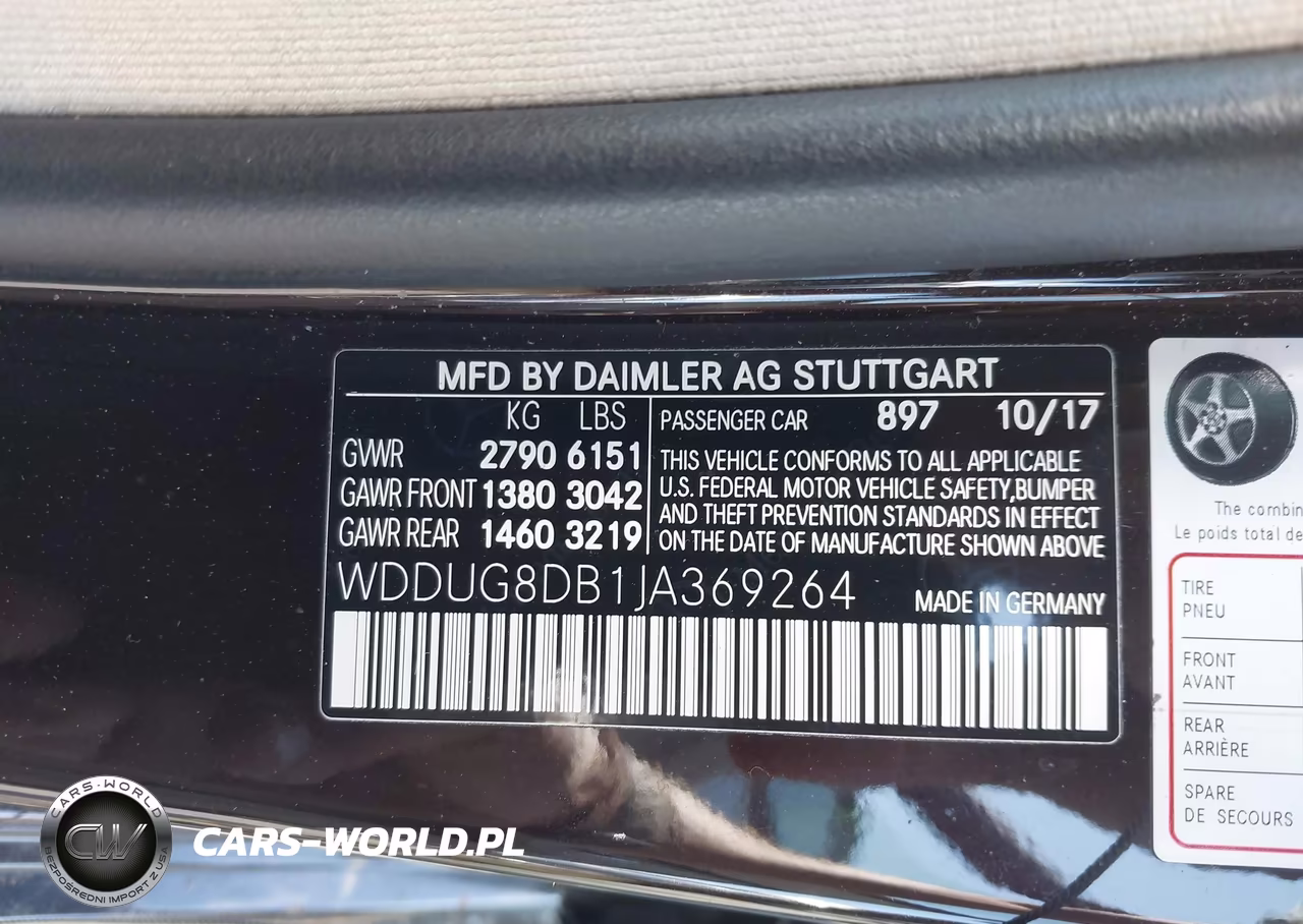 2018 Mercedes-Benz S 560 VIN:WDDUG8DB1JA369264 - 9