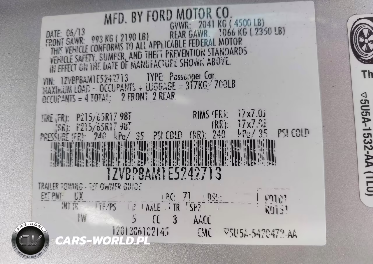 2014 Ford Mustang V6 VIN:1ZVBP8AM1E5242713 - 9
