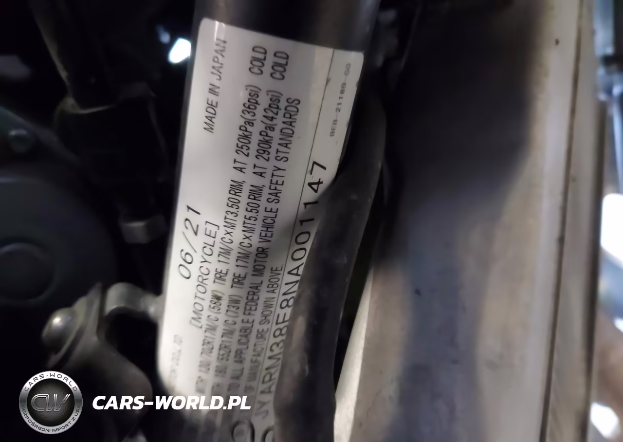 2022 Yamaha Yzfr7 VIN:JYARM38E8NA001147 - 10