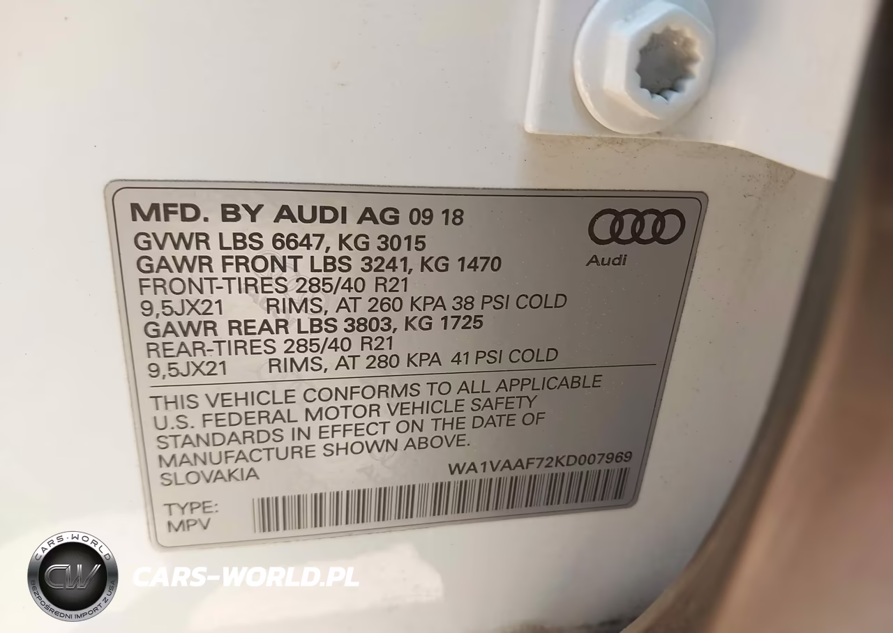 2019 Audi Q7 55 Premium VIN:WA1VAAF72KD007969 - 9