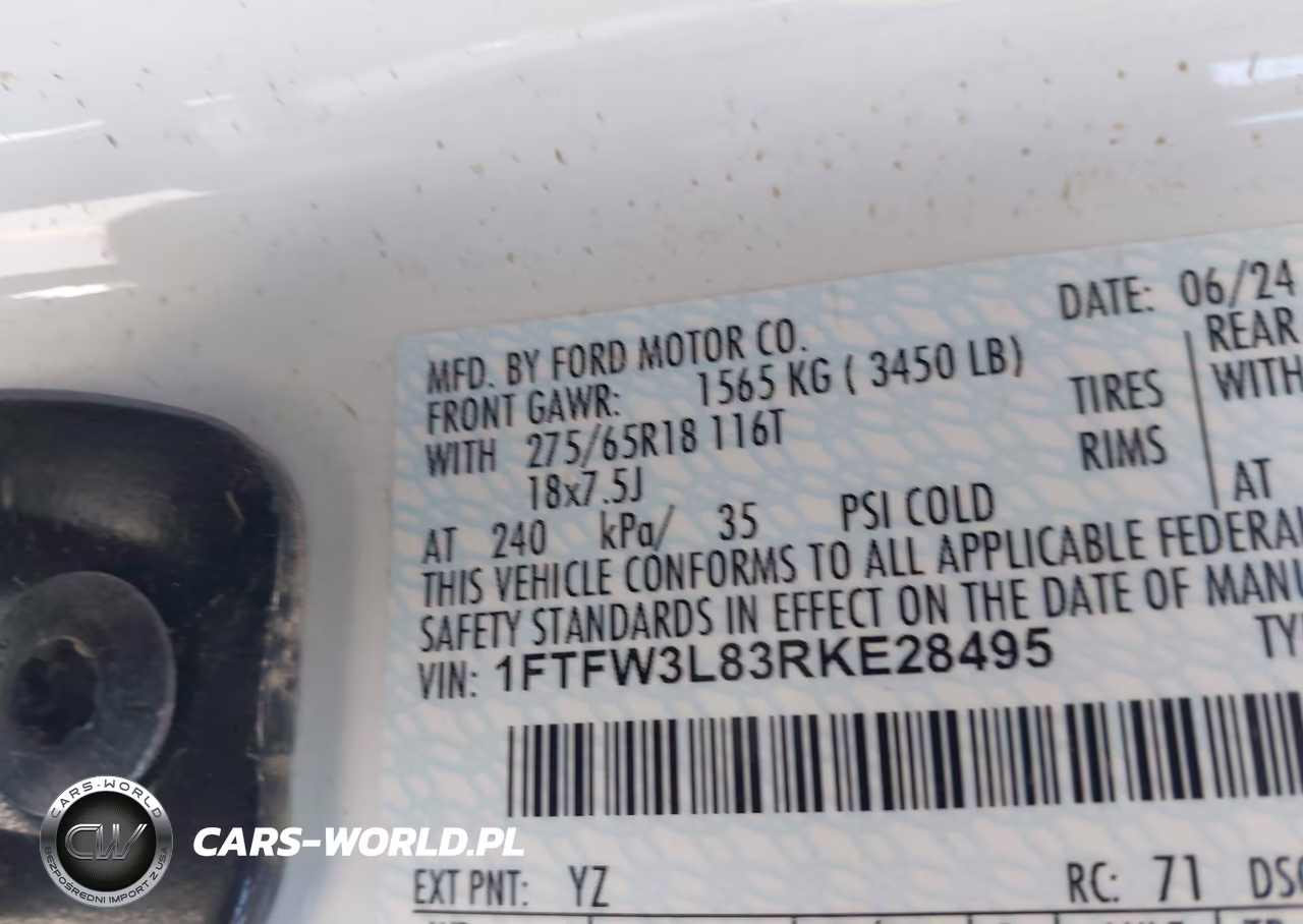 2024 Ford F-150 Xlt VIN:1FTFW3L83RKE28495 - 9