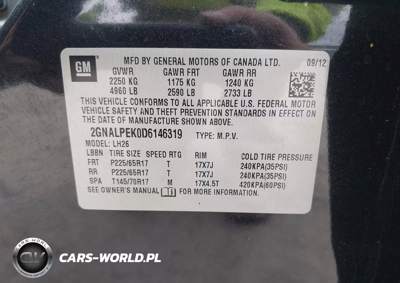 2013 Chevrolet Equinox 2Lt VIN:2GNALPEK0D6146319 - 9