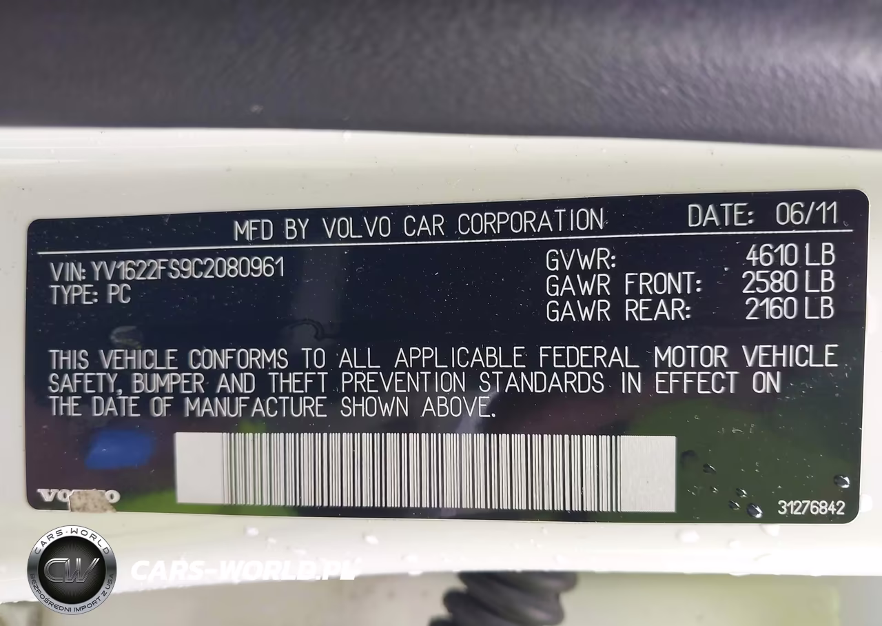 2012 Volvo S60 T5 VIN:YV1622FS9C2080961 - 9