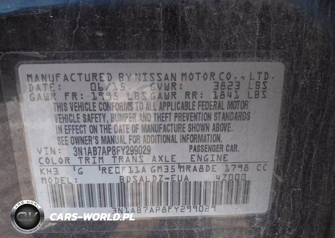 2015 Nissan Sentra Sv VIN:3N1AB7AP8FY299029 - 9