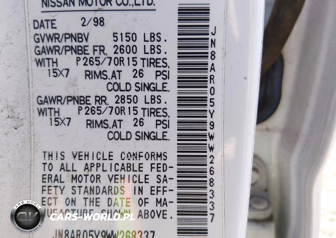 1998 Nissan Pathfinder Le-Se-Xe VIN:JN8AR05Y9WW268337 - 9