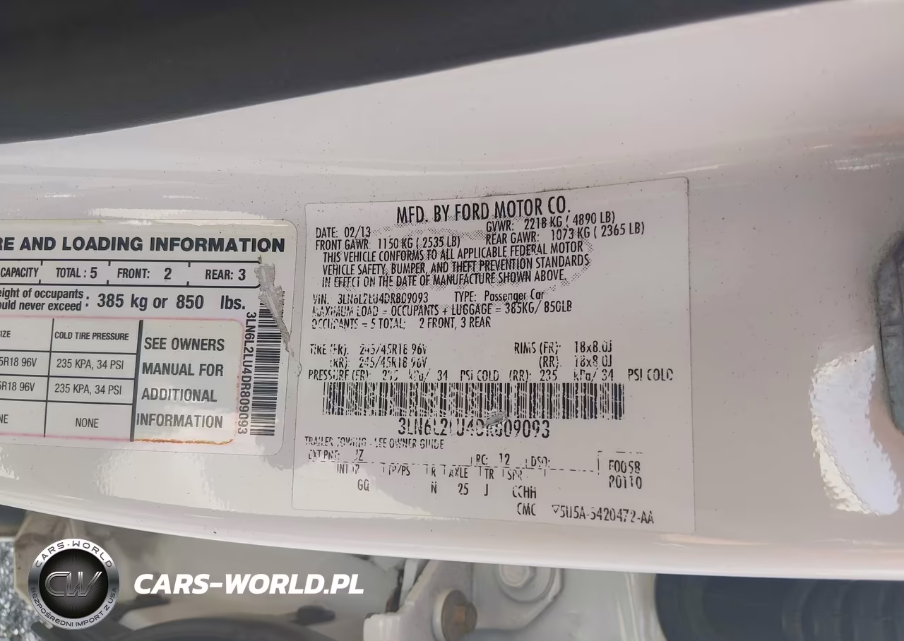 2013 Lincoln Mkz Hybrid VIN:3LN6L2LU4DR809093 - 9