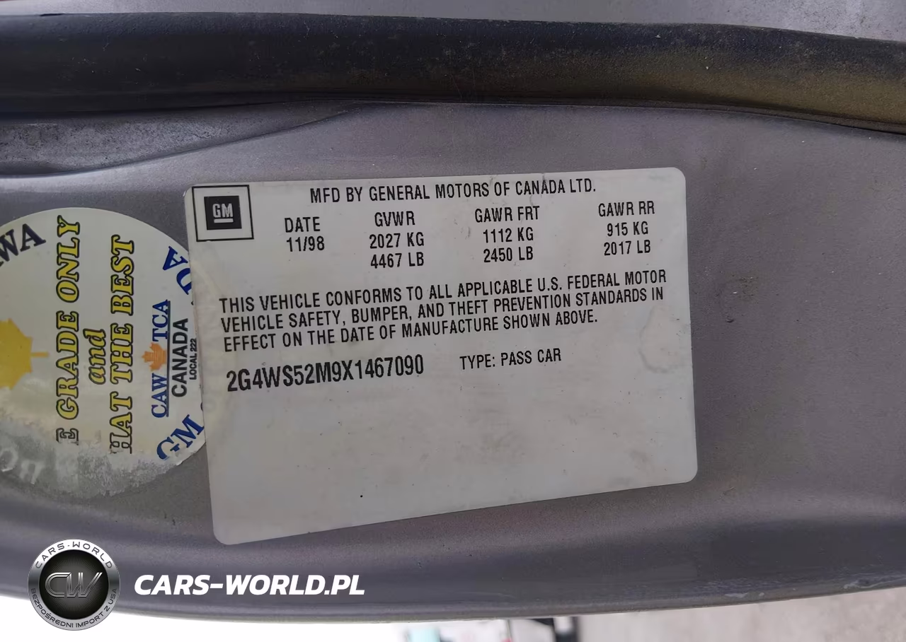 1999 Buick Century Custom VIN:2G4WS52M9X1467090 - 9
