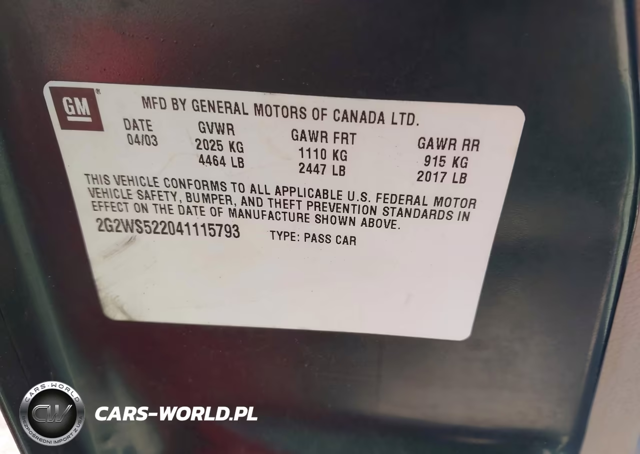2004 Pontiac Grand Prix Gt2 VIN:2G2WS522041115793 - 9