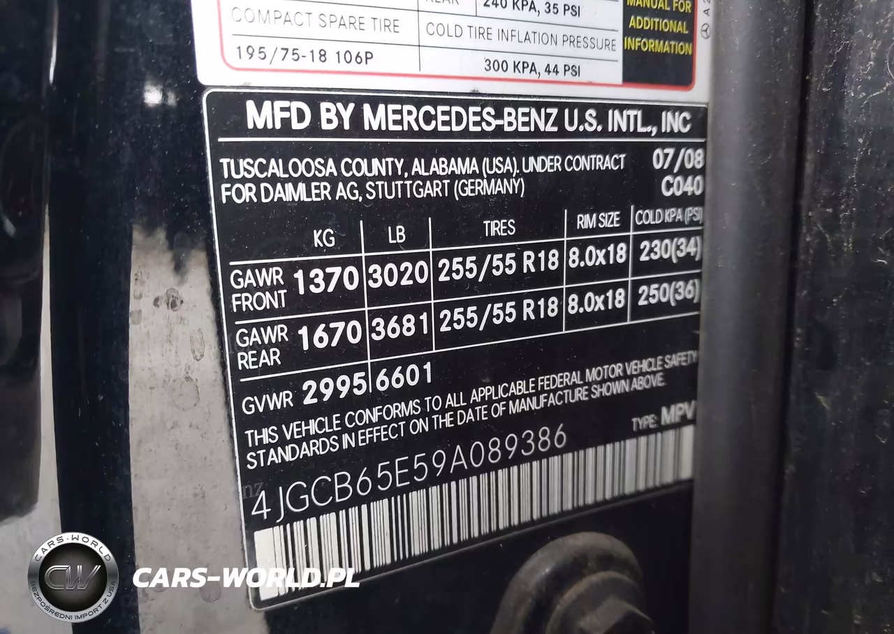 2009 Mercedes-Benz R 350 4Matic VIN:4JGCB65E59A089386 - 9