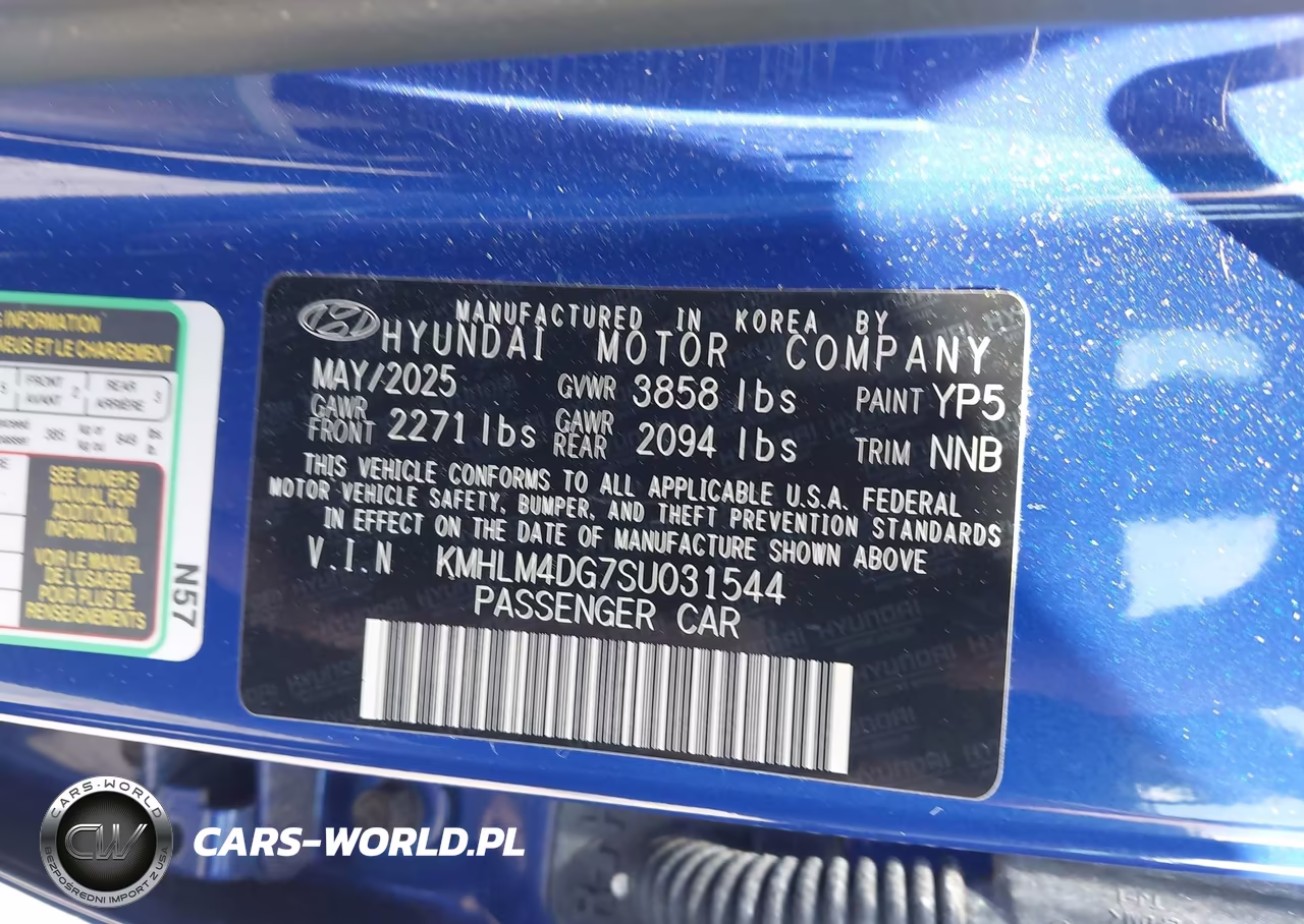 2025 Hyundai Elantra Sel Sport VIN:KMHLM4DG7SU031544 - 9