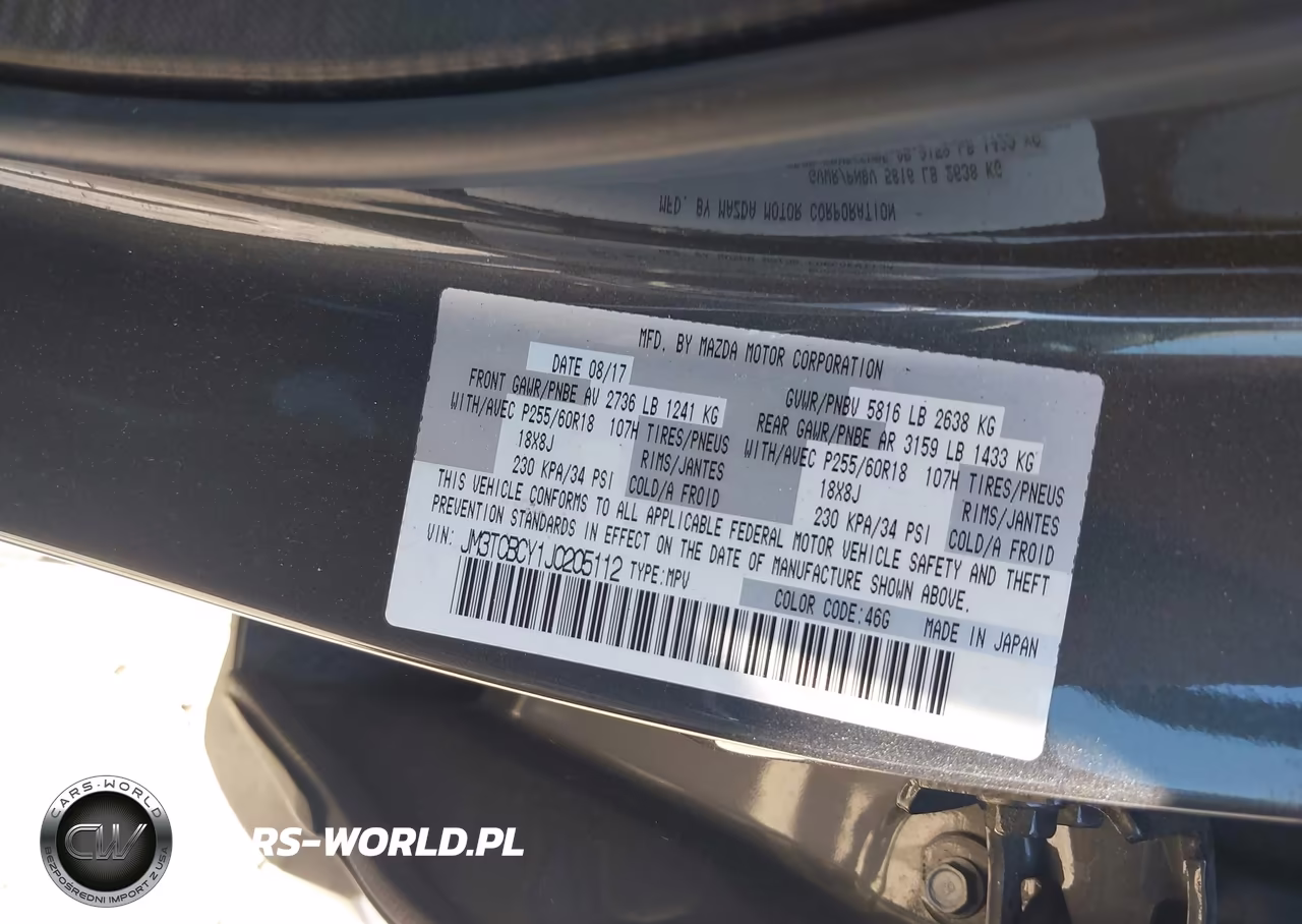 2018 Mazda Cx-9 Touring VIN:JM3TCBCY1J0205112 - 9