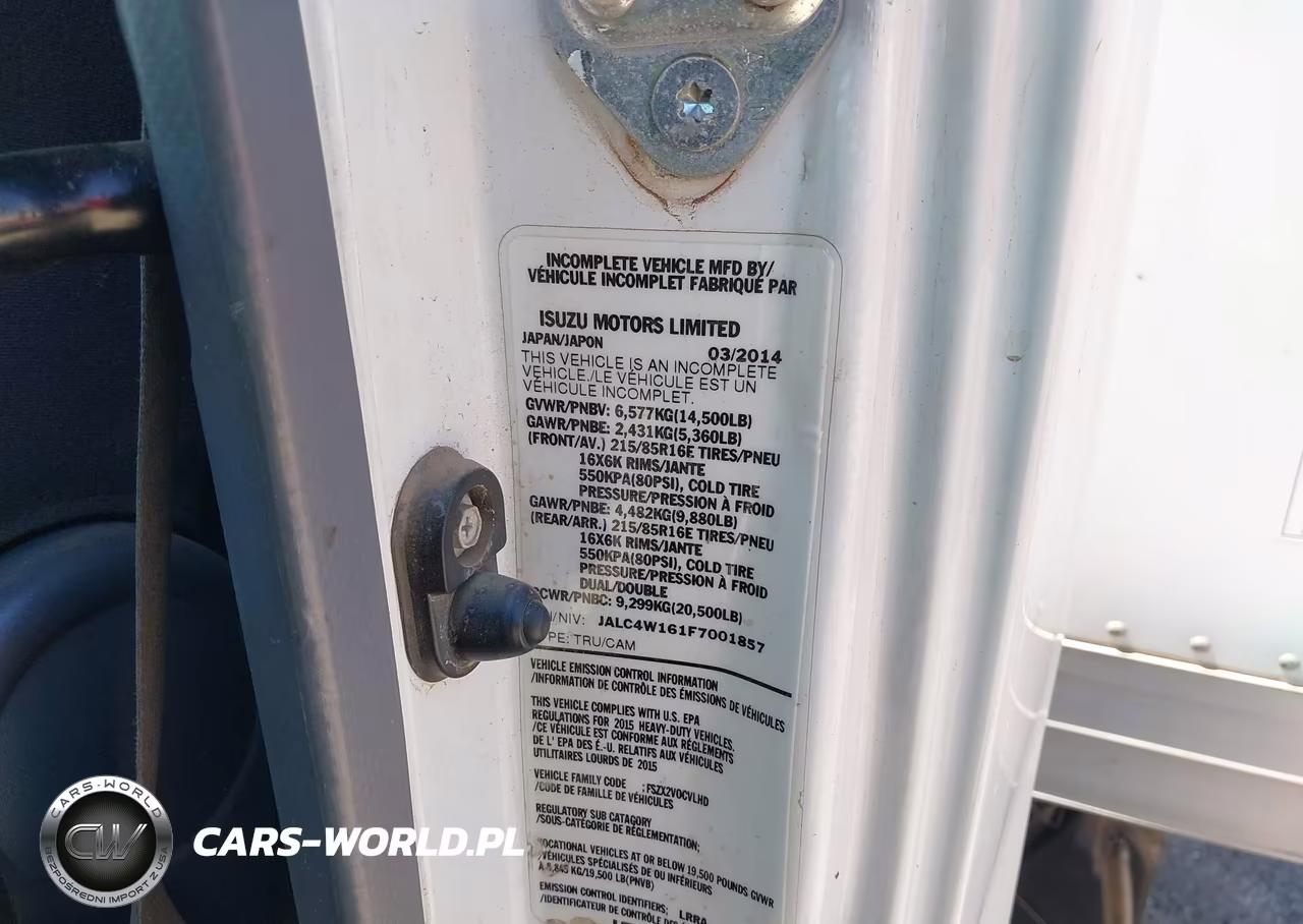 2015 Isuzu Npr Dsl Reg At VIN:JALC4W161F7001857 - 8