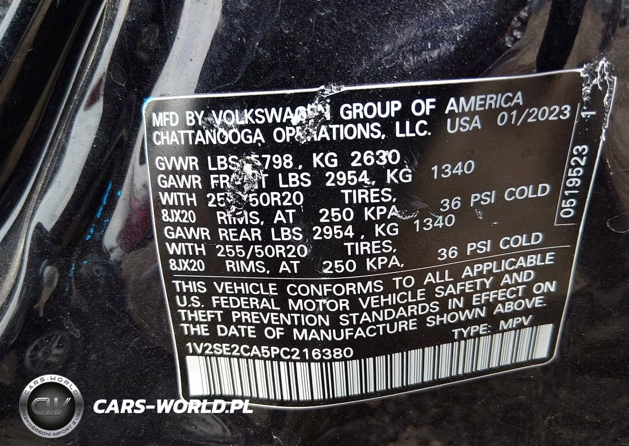 2023 Volkswagen Atlas Cross Sport 3.6L V6 Sel-3.6L V6 Sel R-Line Black VIN:1V2SE2CA5PC216380 - 9