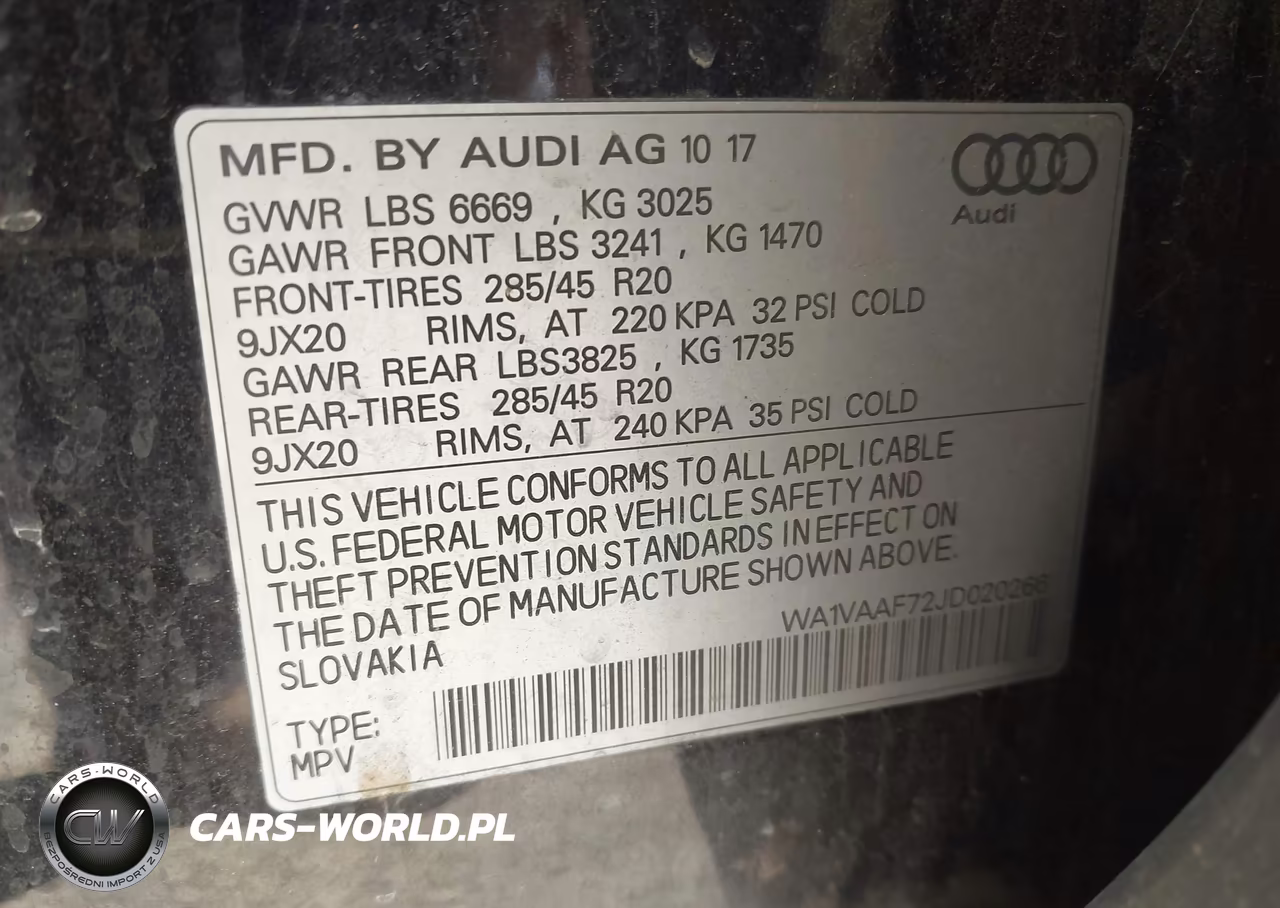 2018 Audi Q7 3.0T Premium VIN:WA1VAAF72JD020266 - 9