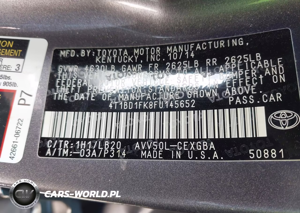 2015 Toyota Camry Hybrid Xle VIN:4T1BD1FK8FU145652 - 9