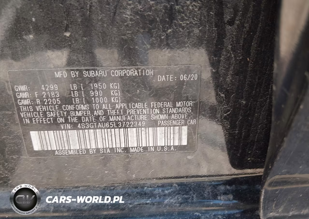 2020 Subaru Impreza Limited 5-Door VIN:4S3GTAU65L3722349 - 9
