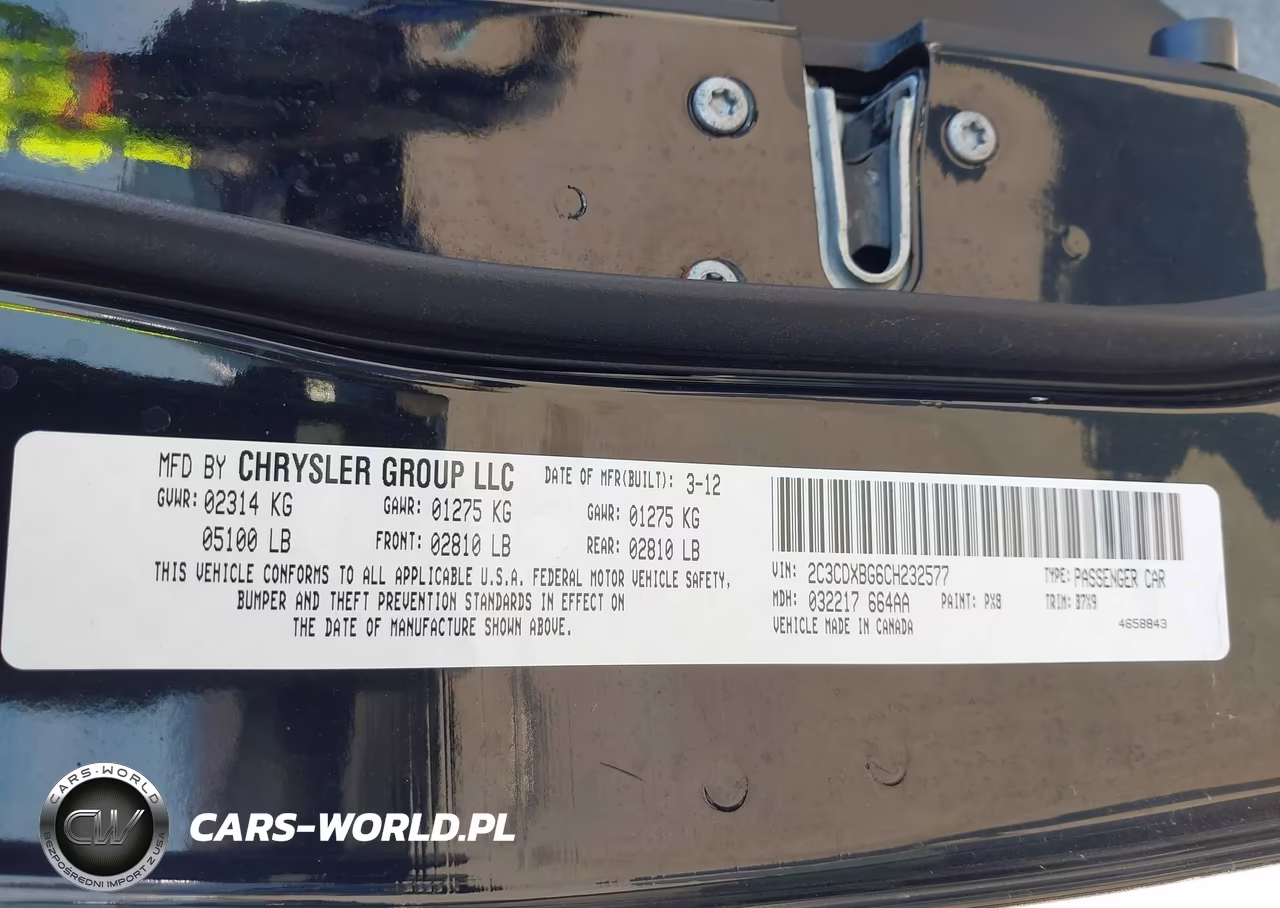 2012 Dodge Charger Se VIN:2C3CDXBG6CH232577 - 9