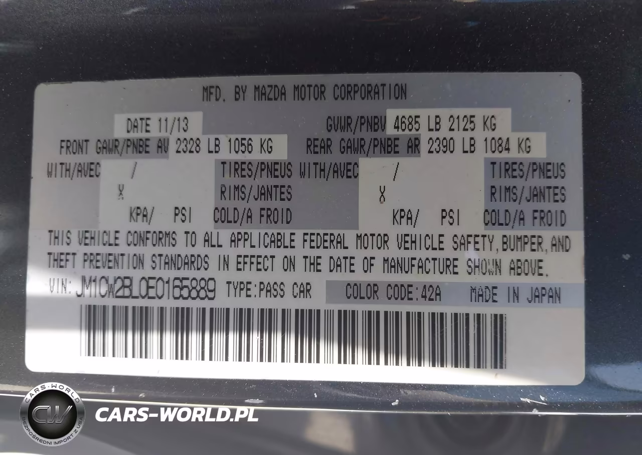 2014 Mazda Mazda5 Sport VIN:JM1CW2BL0E0165889 - 9