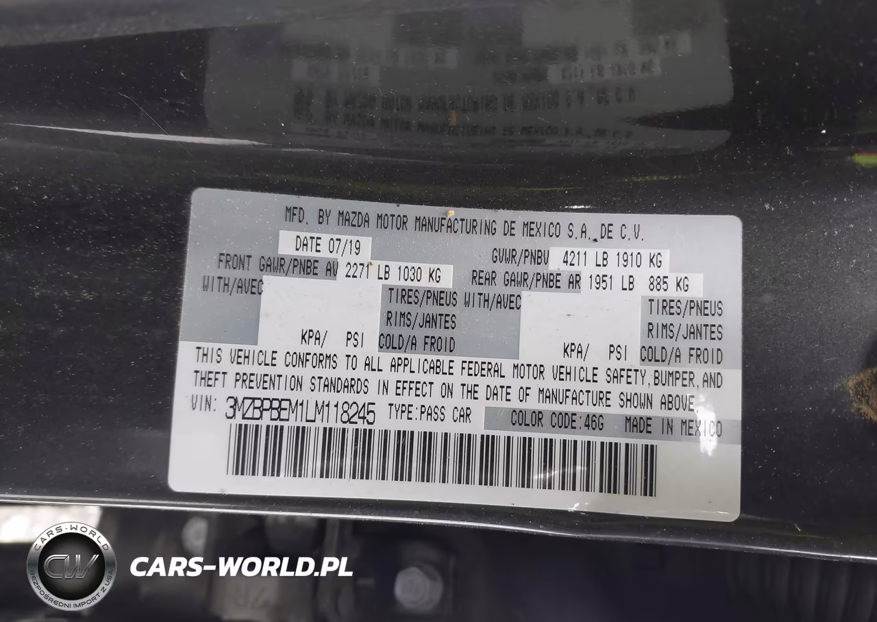 2020 Mazda Mazda3 Premium Package VIN:3MZBPBEM1LM118245 - 9