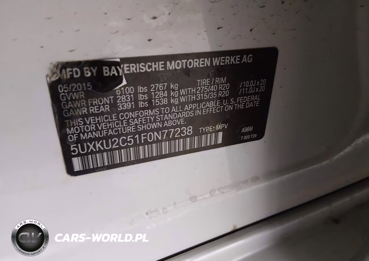 2015 BMW X6 xDrive35I VIN:5UXKU2C51F0N77238 - 9