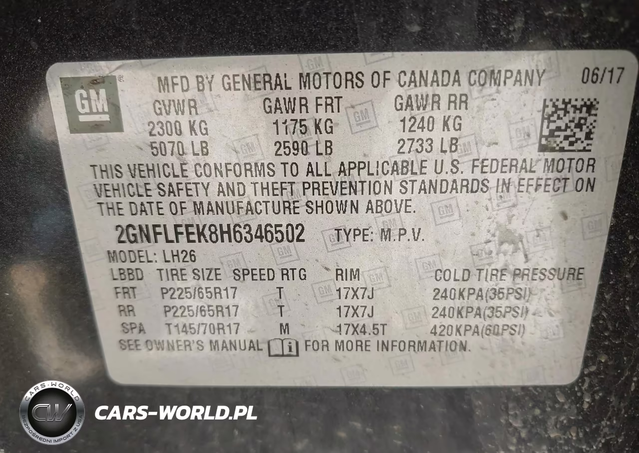 2017 Chevrolet Equinox Lt VIN:2GNFLFEK8H6346502 - 9
