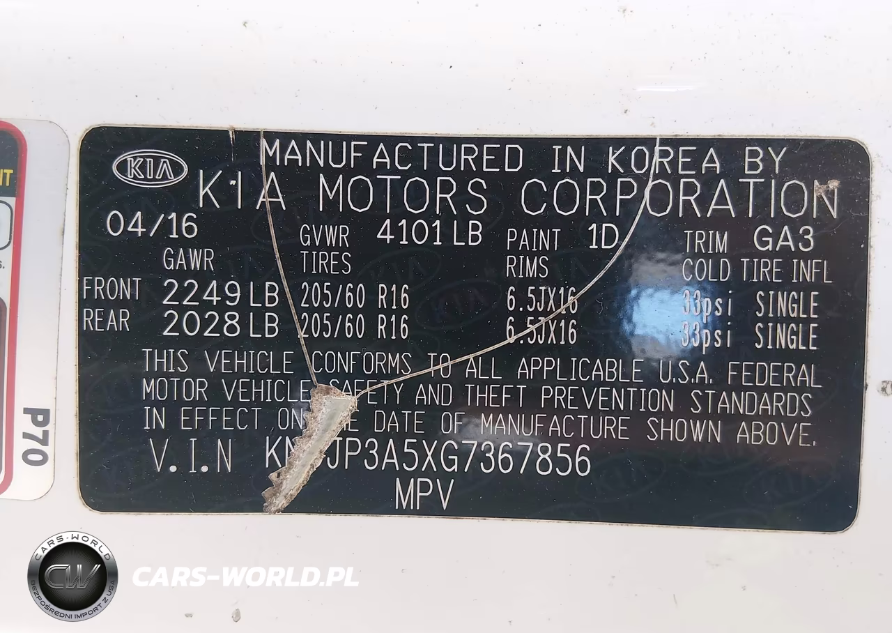 2016 Kia Soul + VIN:KNDJP3A5XG7367856 - 9