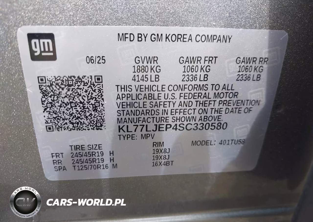 2025 Chevrolet Trax Fwd 2Rs VIN:KL77LJEP4SC330580 - 9