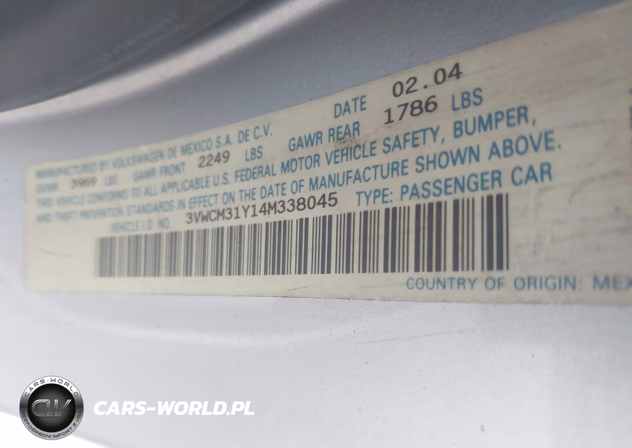 2004 Volkswagen New Beetle Gls VIN:3VWCM31Y14M338045 - 9