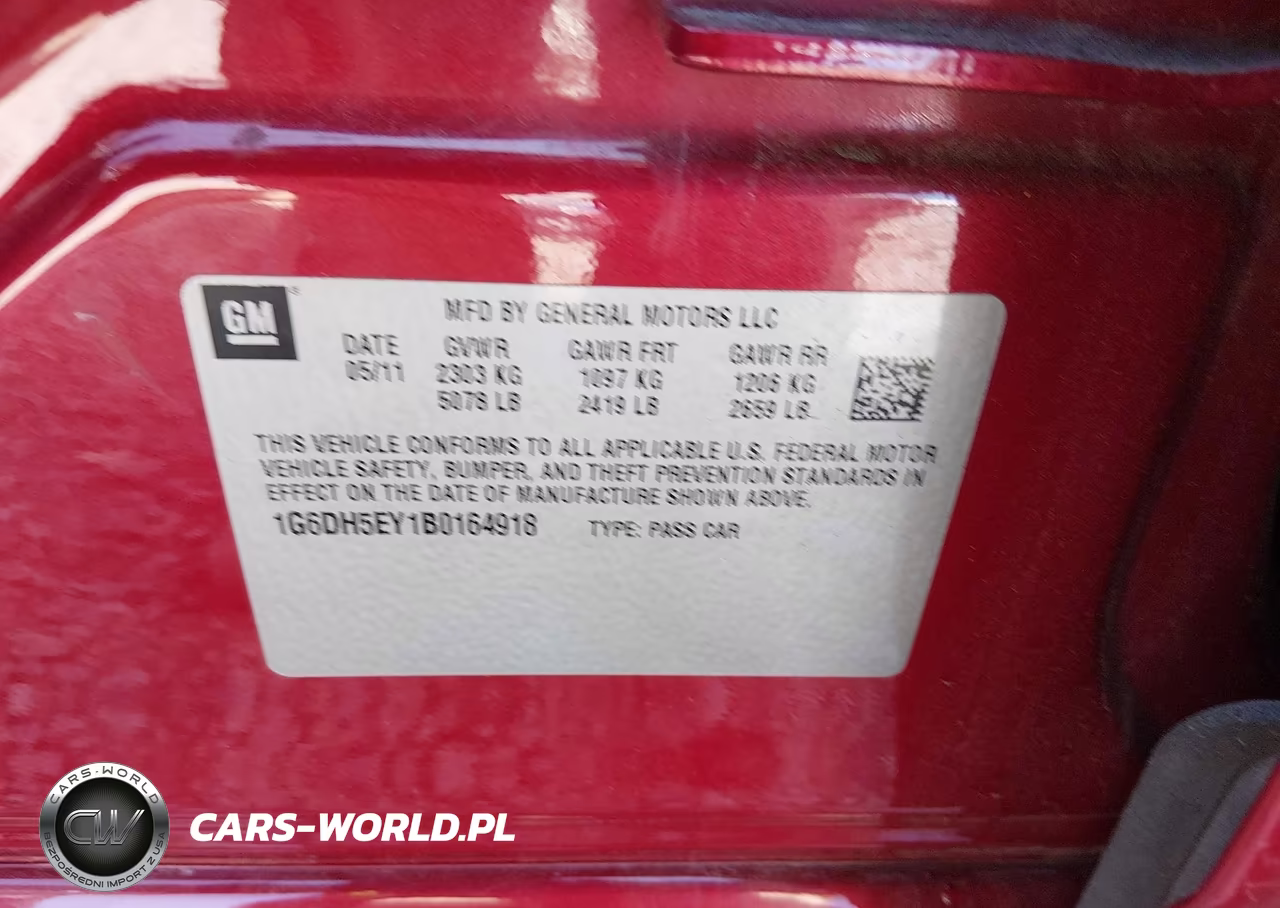 2011 Cadillac Cts Luxury VIN:1G6DH5EY1B0164918 - 9