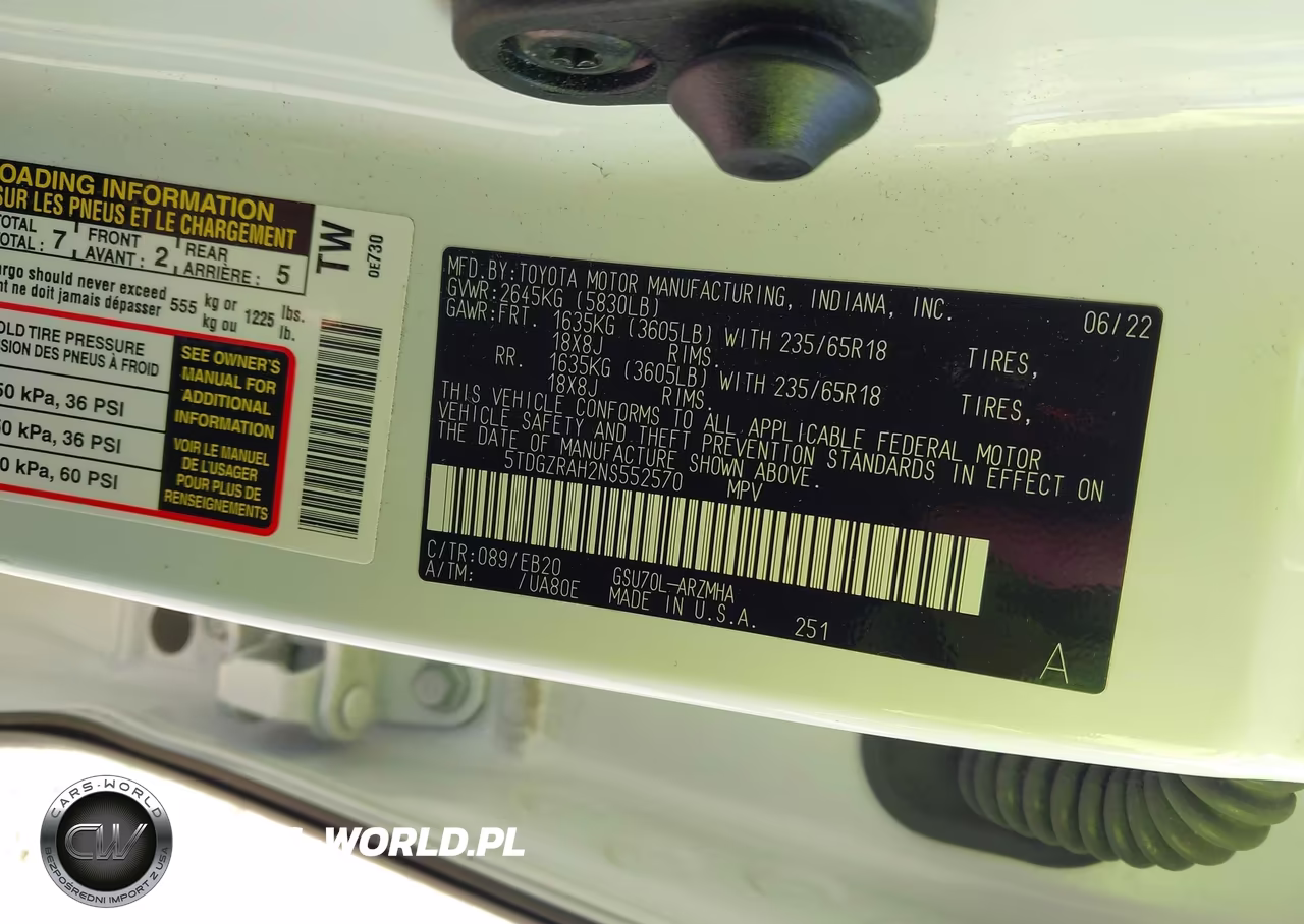 2022 Toyota Highlander Xle VIN:5TDGZRAH2NS552570 - 9
