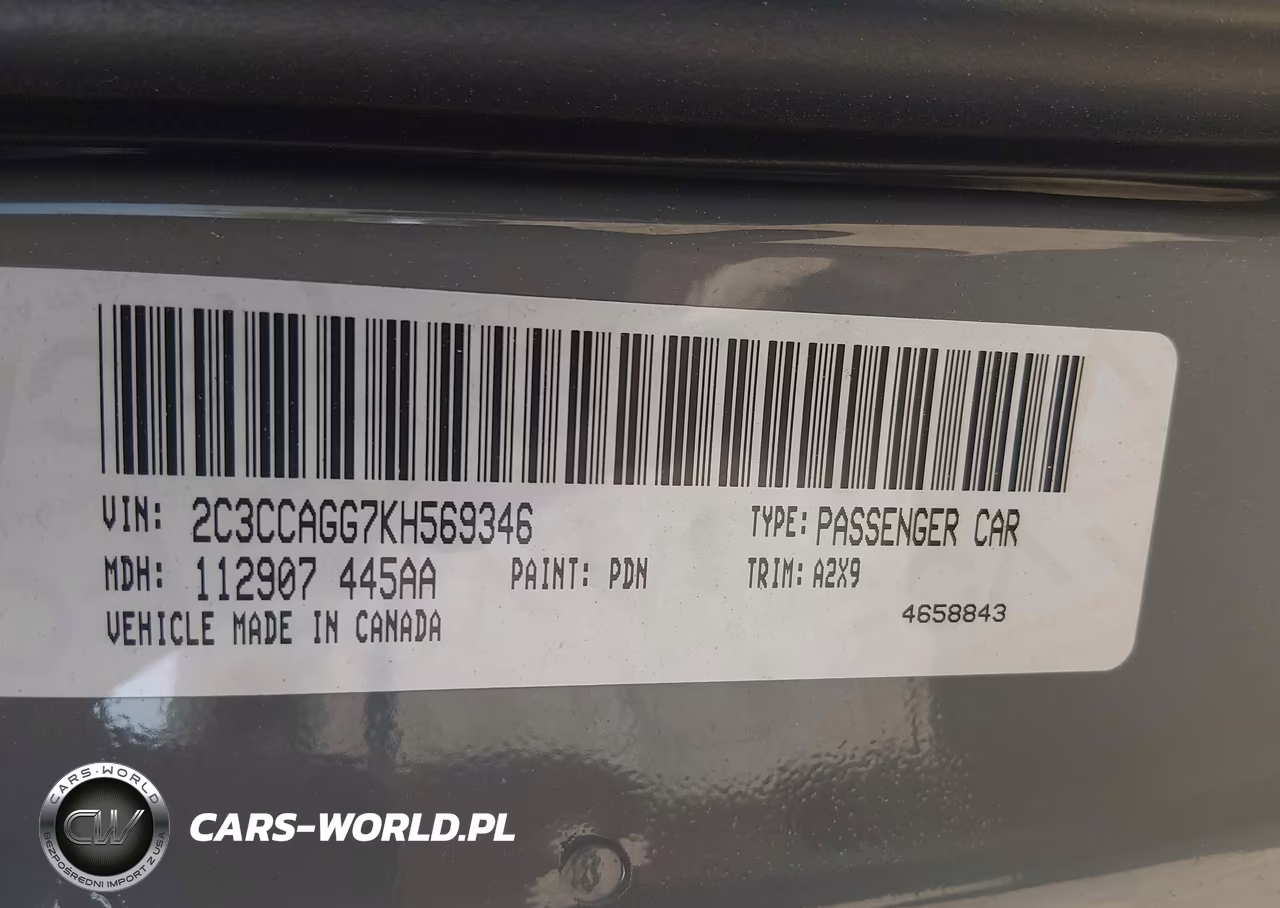 2019 Chrysler 300 300S Awd VIN:2C3CCAGG7KH569346 - 9