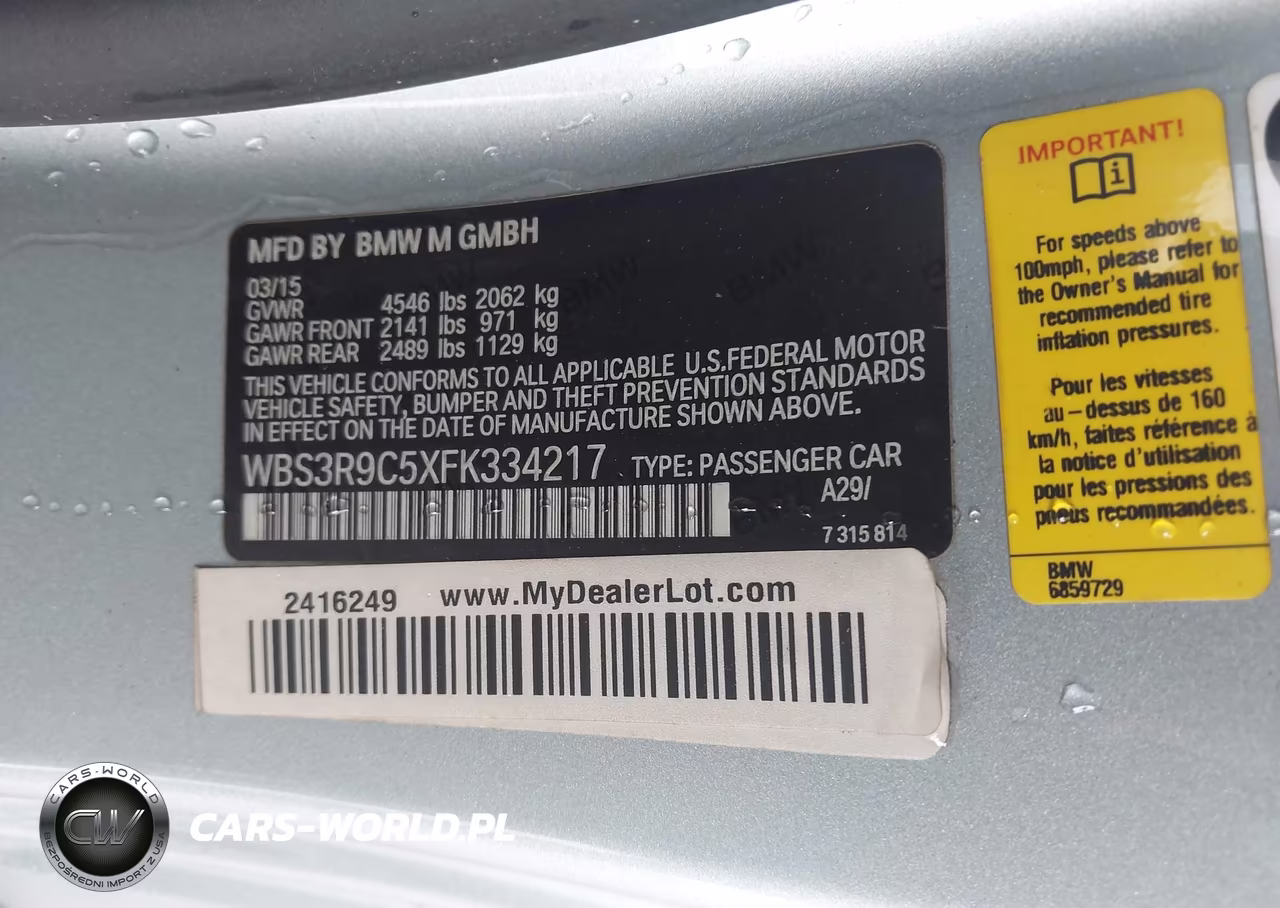 2015 BMW M4 VIN:WBS3R9C5XFK334217 - 9