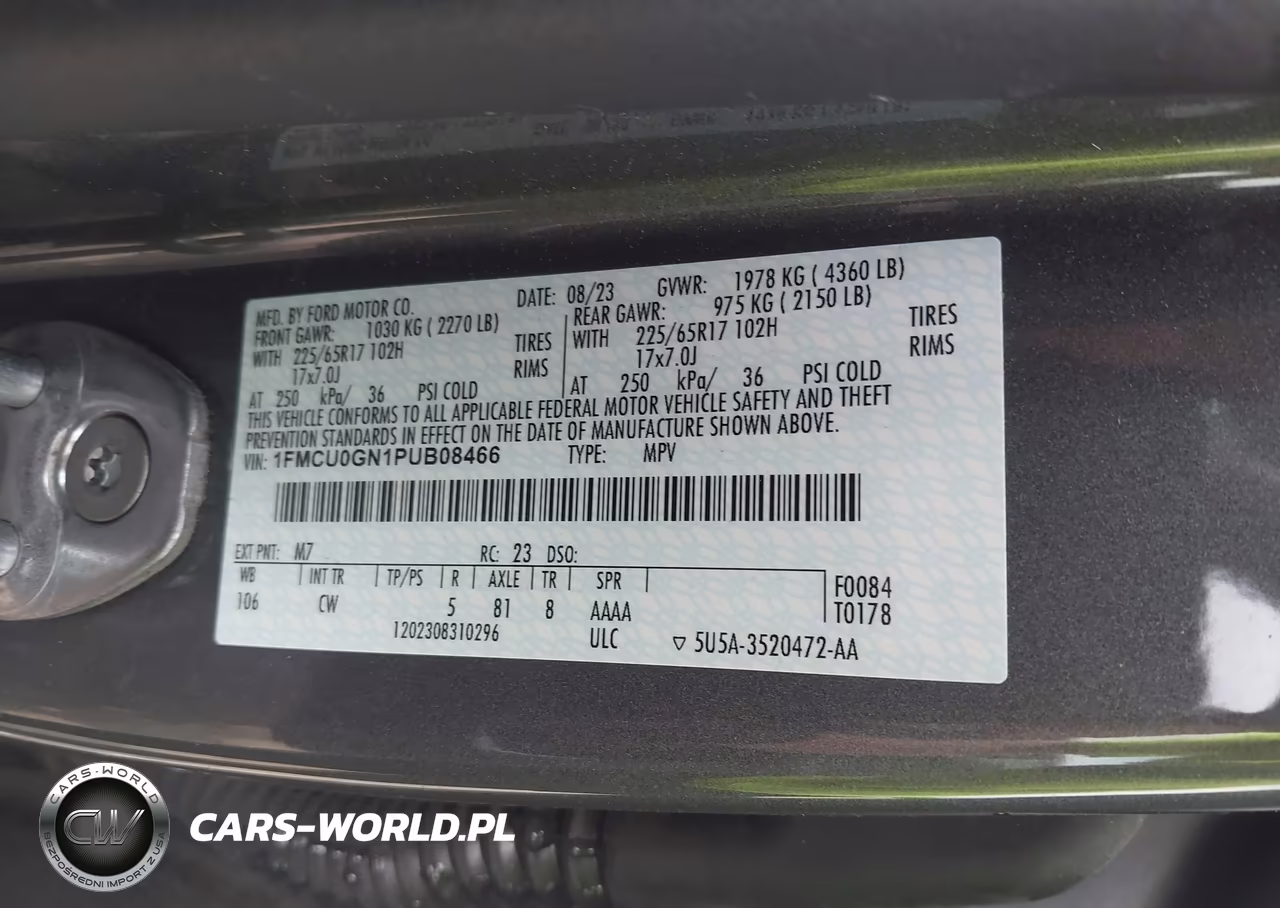 2023 Ford Escape Active VIN:1FMCU0GN1PUB08466 - 9