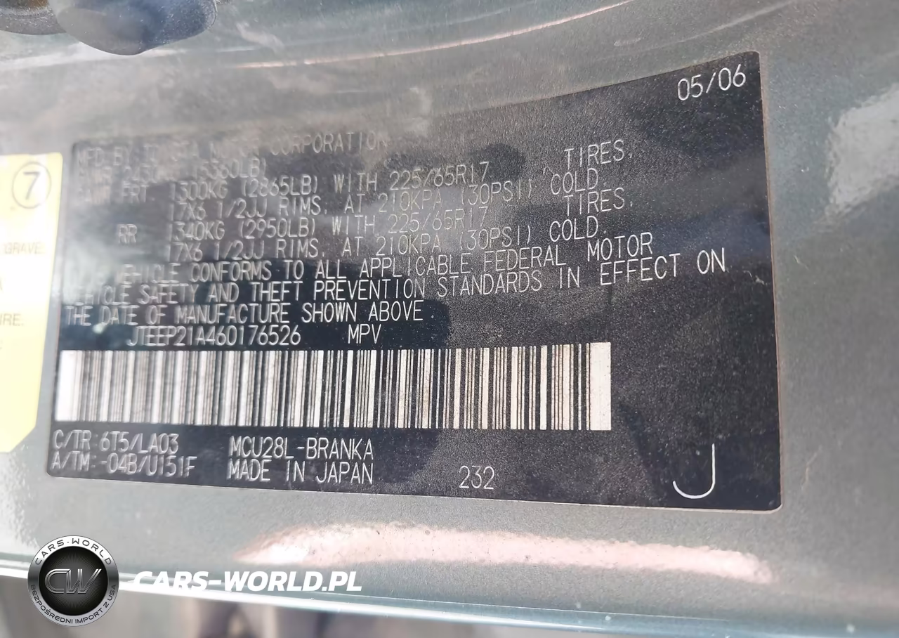 2006 Toyota Highlander Limited V6 VIN:JTEEP21A460176526 - 9