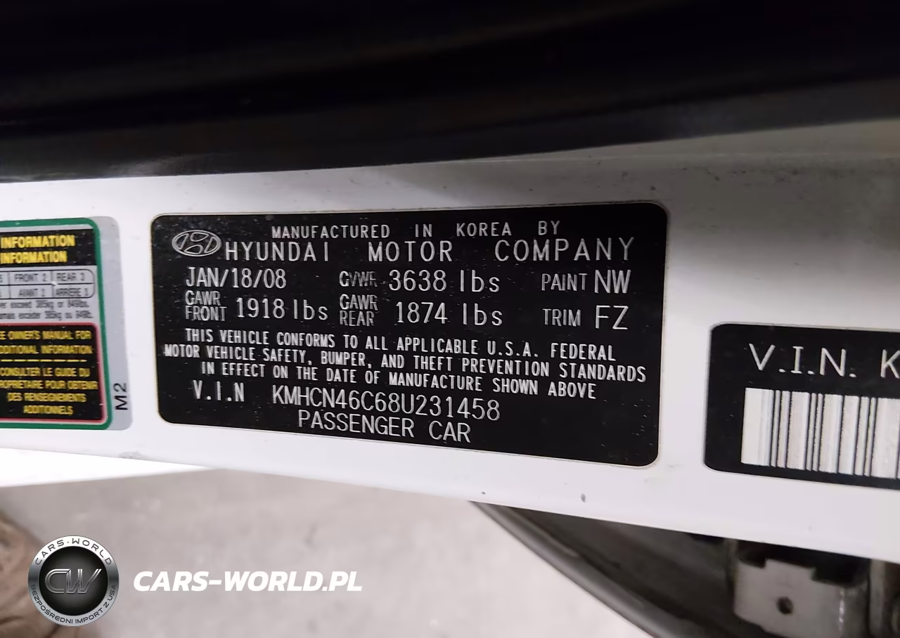 2008 Hyundai Accent Gls VIN:KMHCN46C68U231458 - 9