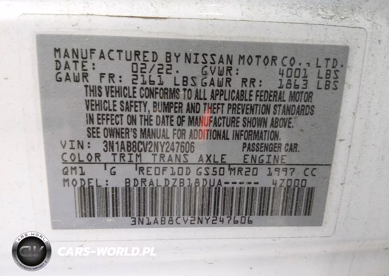 2022 Nissan Sentra Sv Xtronic Cvt VIN:3N1AB8CV2NY247606 - 9
