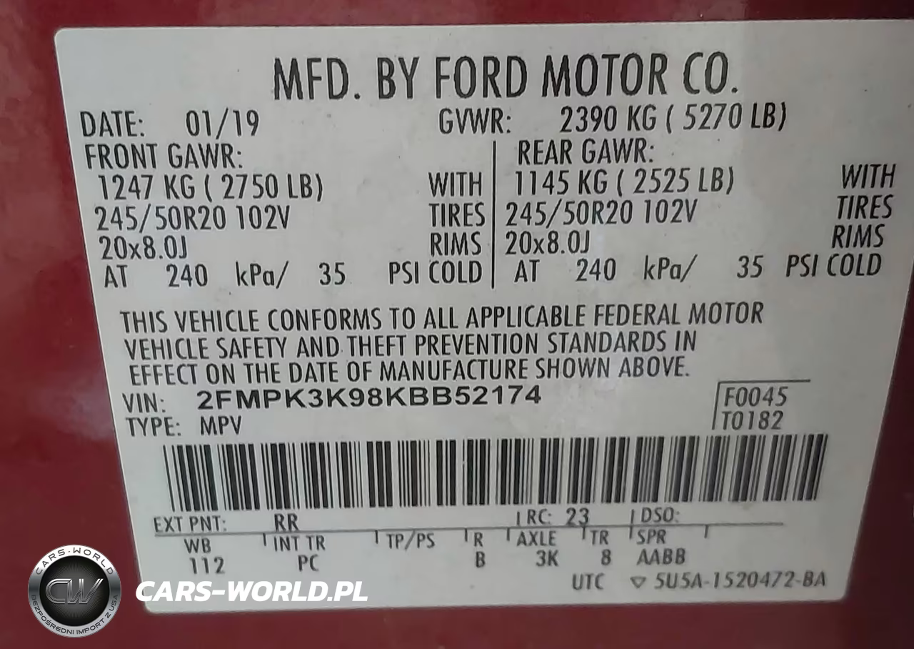 2019 Ford Edge Titanium VIN:2FMPK3K98KBB52174 - 9