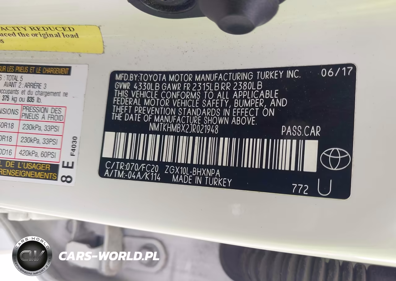 2018 Toyota C-Hr Xle VIN:NMTKHMBX2JR021948 - 9