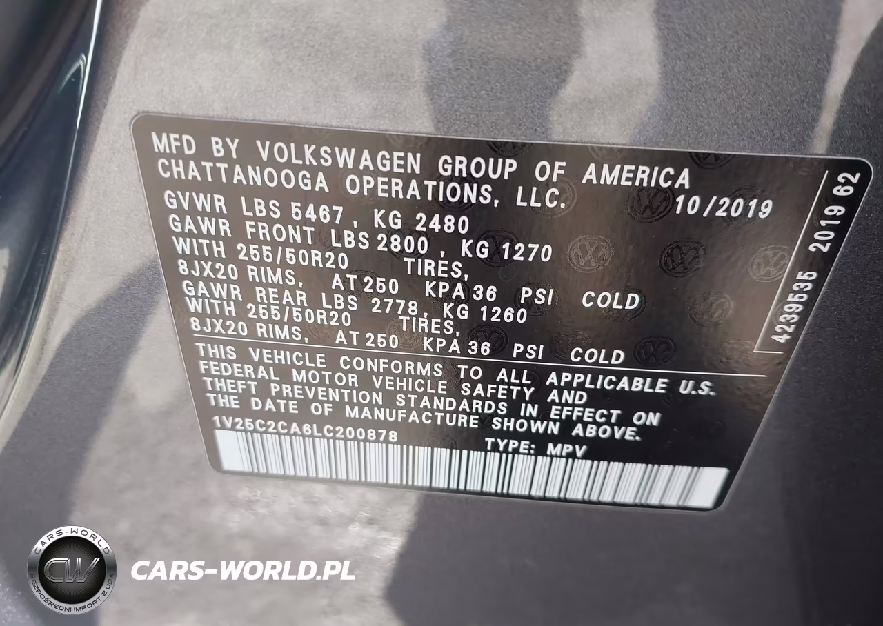 2020 Volkswagen Atlas Cross Sport 2.0T Se W-Technology-2.0T Se W-Technology R-Line VIN:1V25C2CA6LC200878 - 9