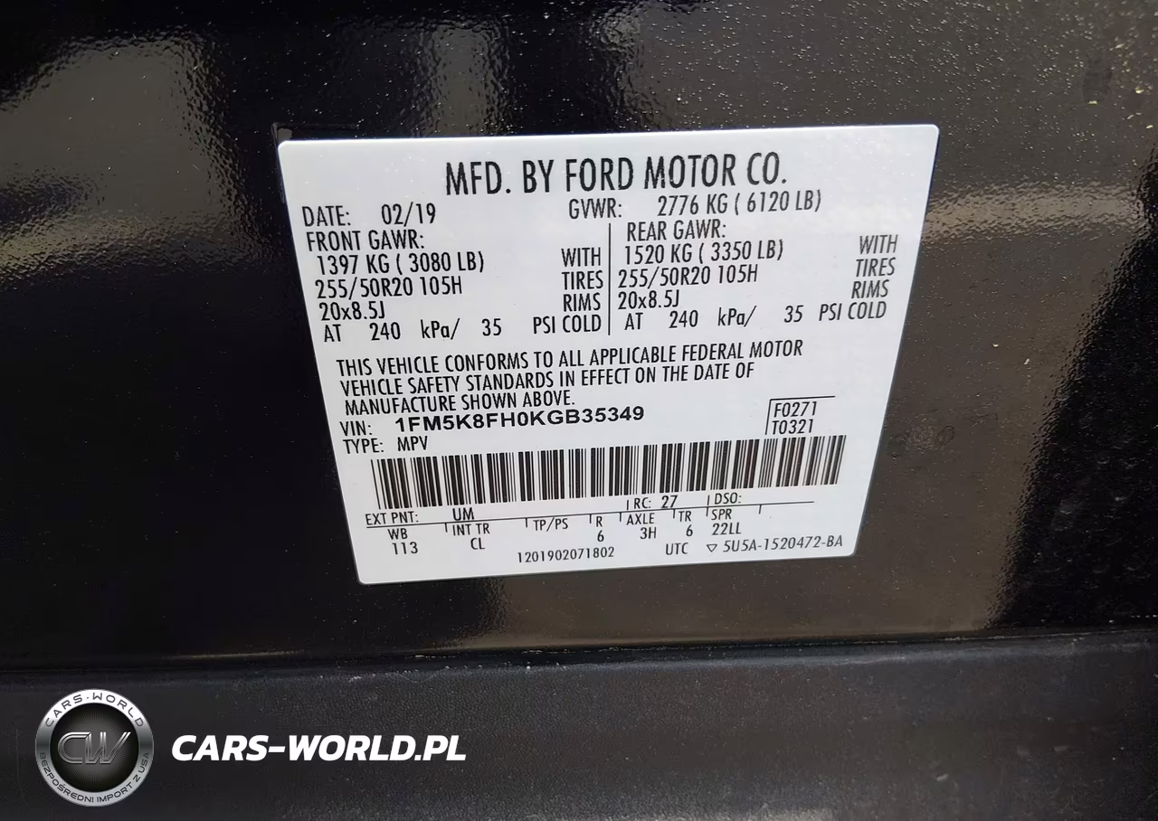 2019 Ford Explorer Limited VIN:1FM5K8FH0KGB35349 - 9