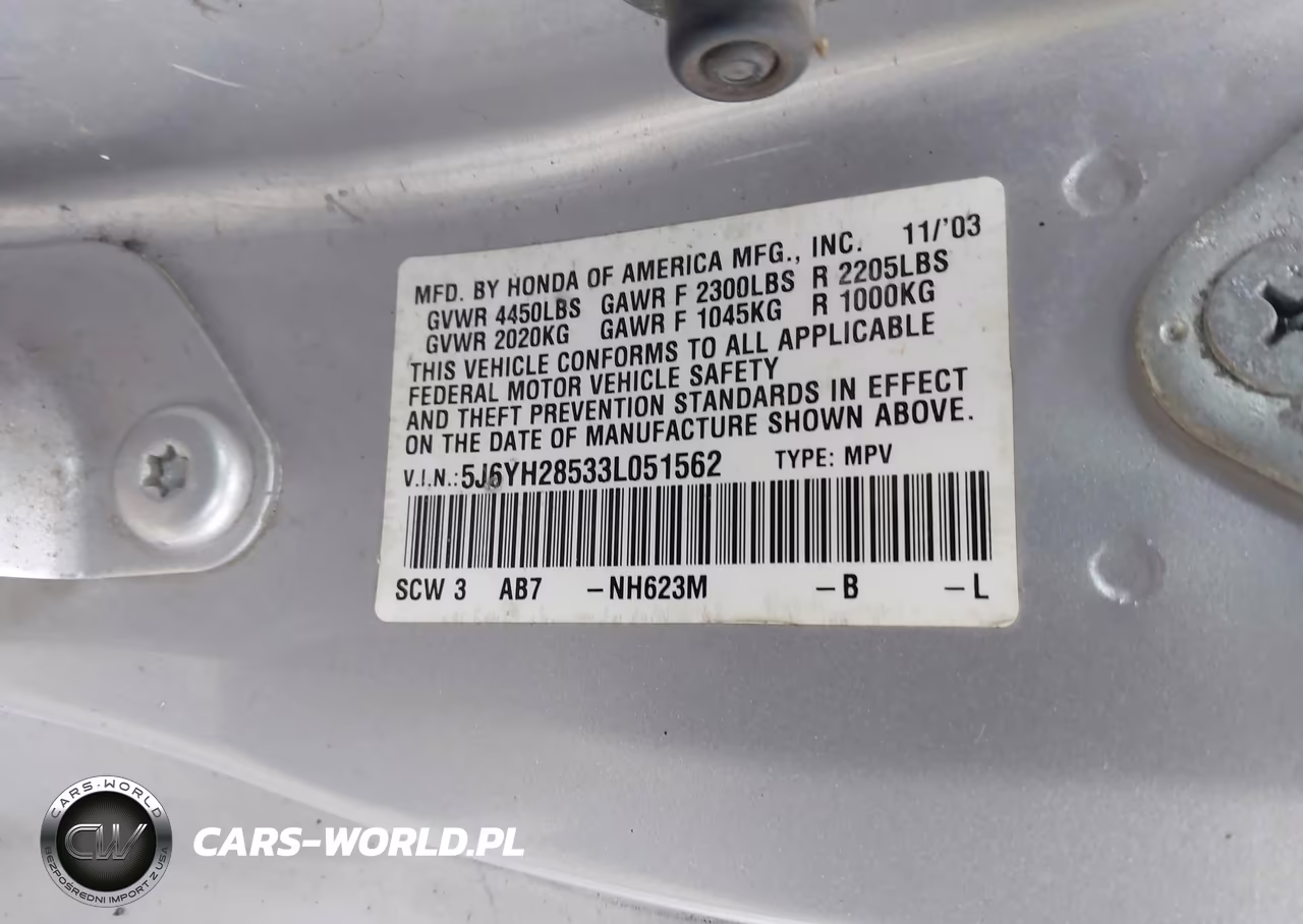 2003 Honda Element Ex VIN:5J6YH28533L051562 - 9