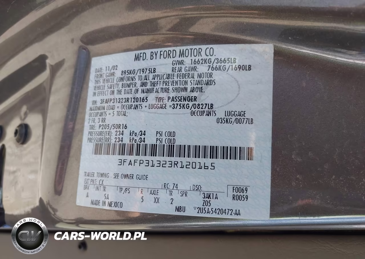 2003 Ford Focus Zx3 VIN:3FAFP31323R120165 - 9