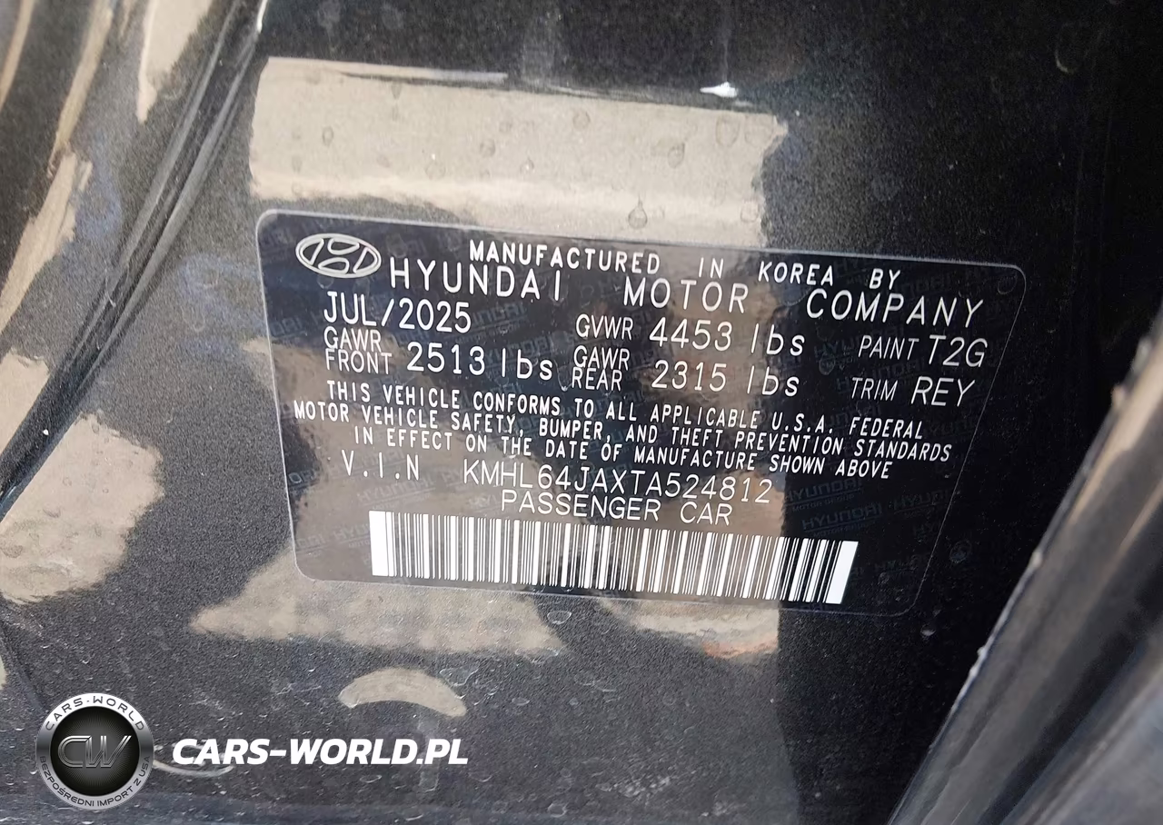 2026 Hyundai Sonata Sel Sport VIN:KMHL64JAXTA524812 - 9