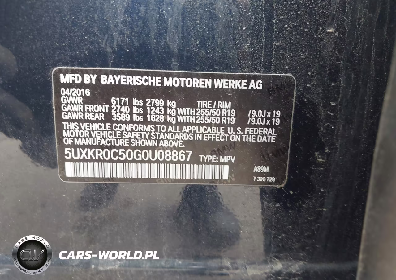 2016 BMW X5 xDrive35I VIN:5UXKR0C50G0U08867 - 9