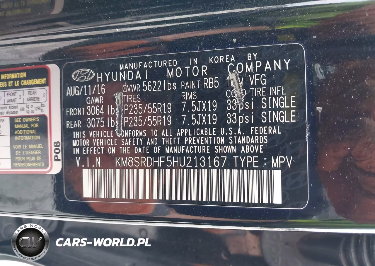 2017 Hyundai Santa Fe Se Ultimate VIN:KM8SRDHF5HU213167 - 9