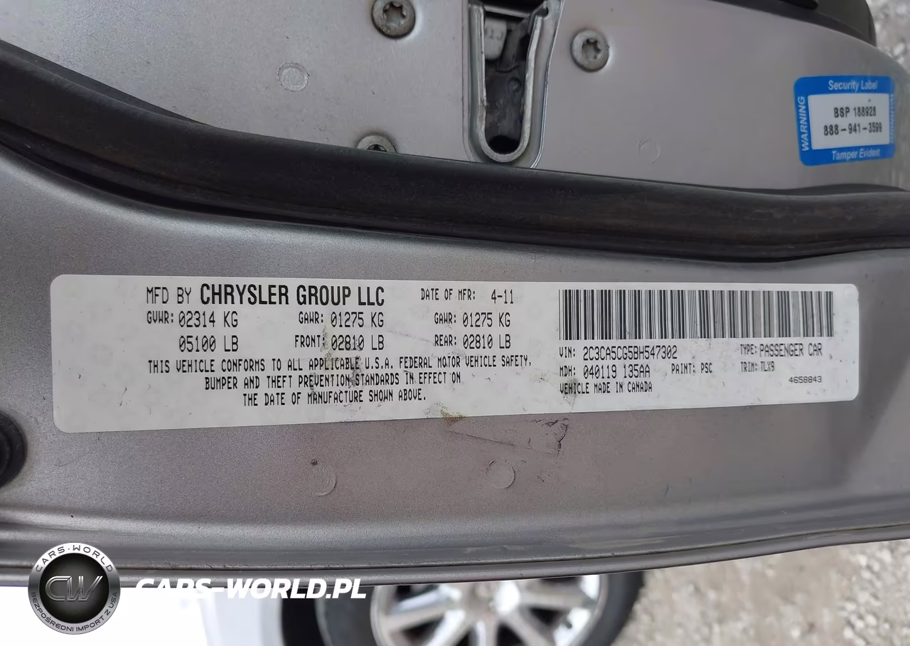 2011 Chrysler 300 Limited VIN:2C3CA5CG5BH547302 - 9