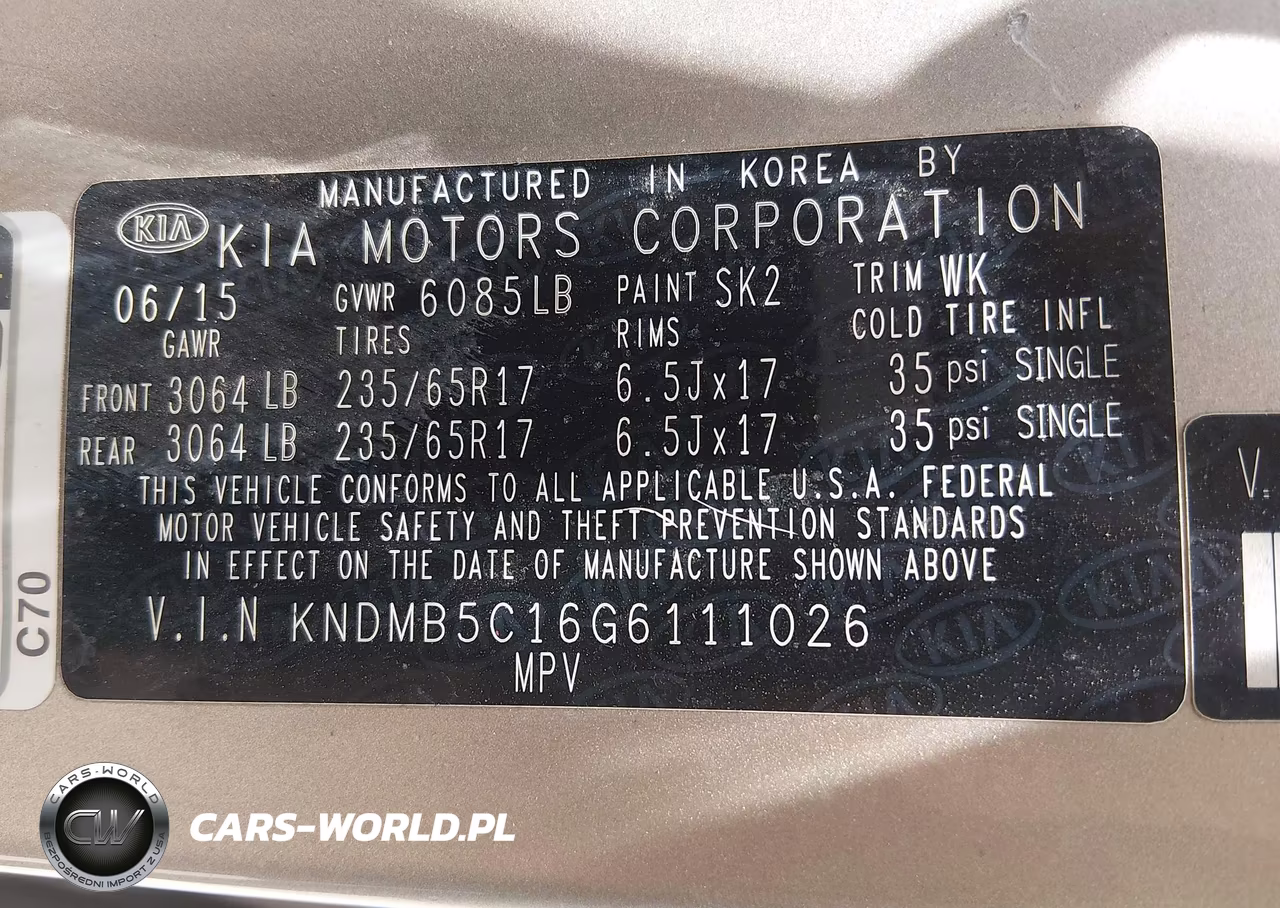 2016 Kia Sedona Lx VIN:KNDMB5C16G6111026 - 9