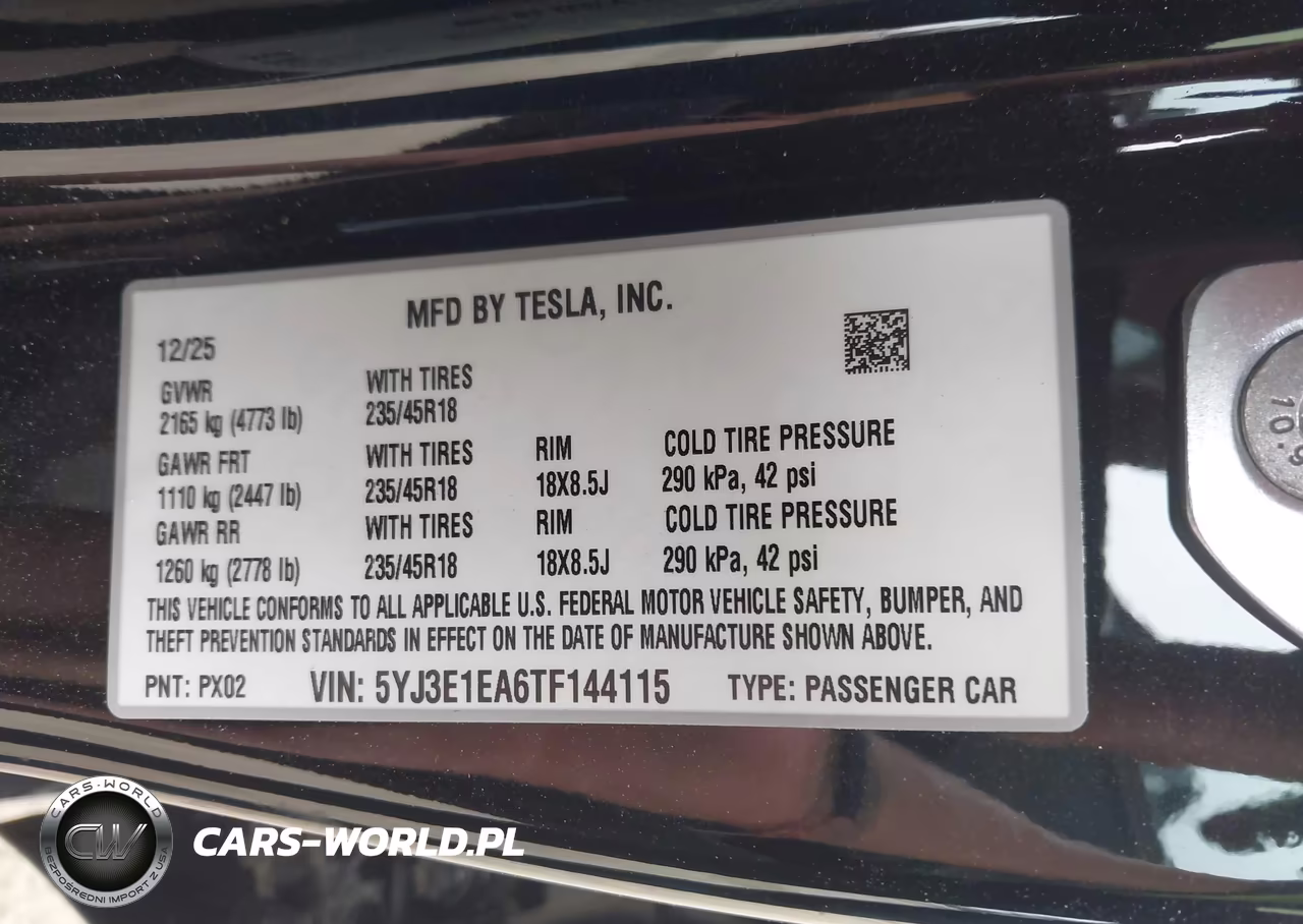 2026 Tesla Model 3 Premium Rear-Wheel Drive-Rear-Wheel Drive VIN:5YJ3E1EA6TF144115 - 9