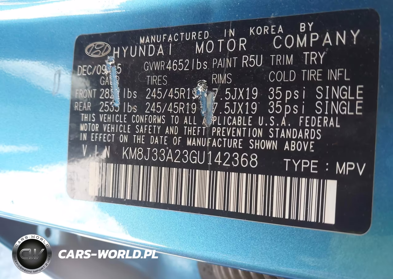 2016 Hyundai Tucson Limited VIN:KM8J33A23GU142368 - 9
