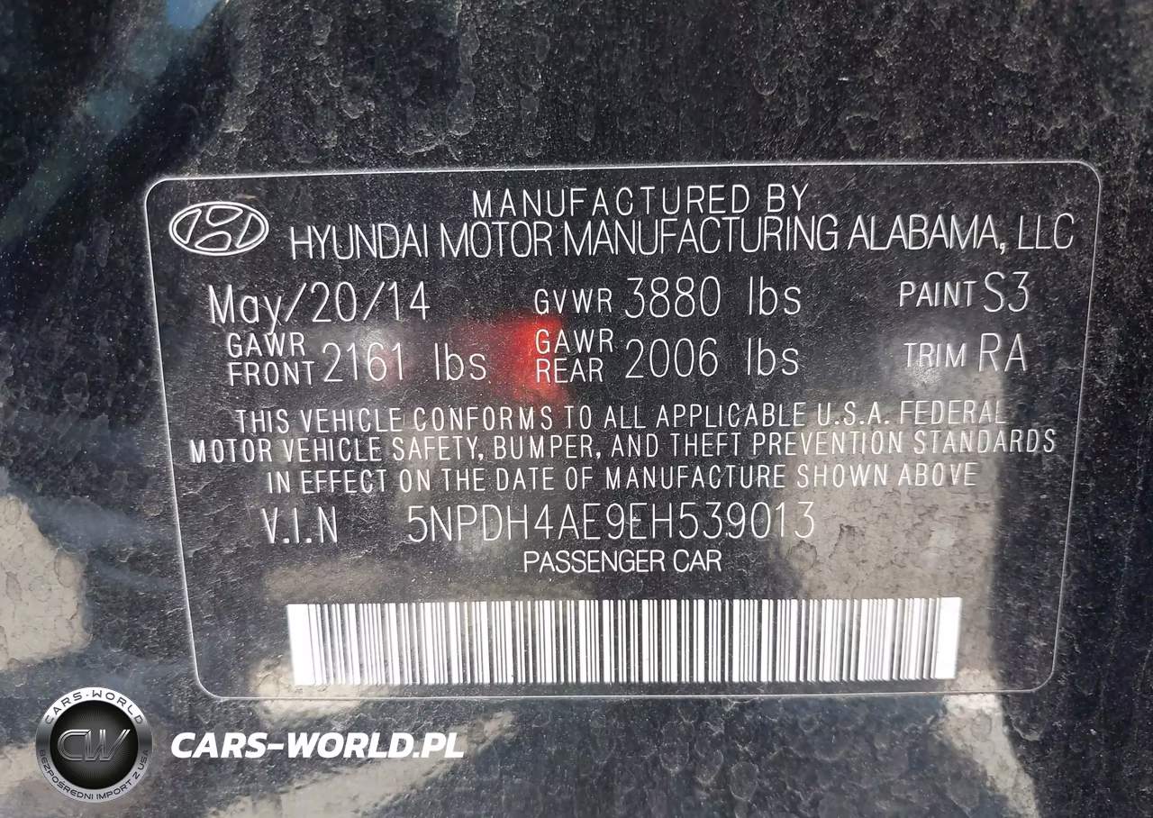 2014 Hyundai Elantra Se VIN:5NPDH4AE9EH539013 - 9